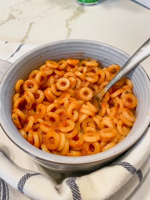 Bowl of Homemade Spaghetti-o's
