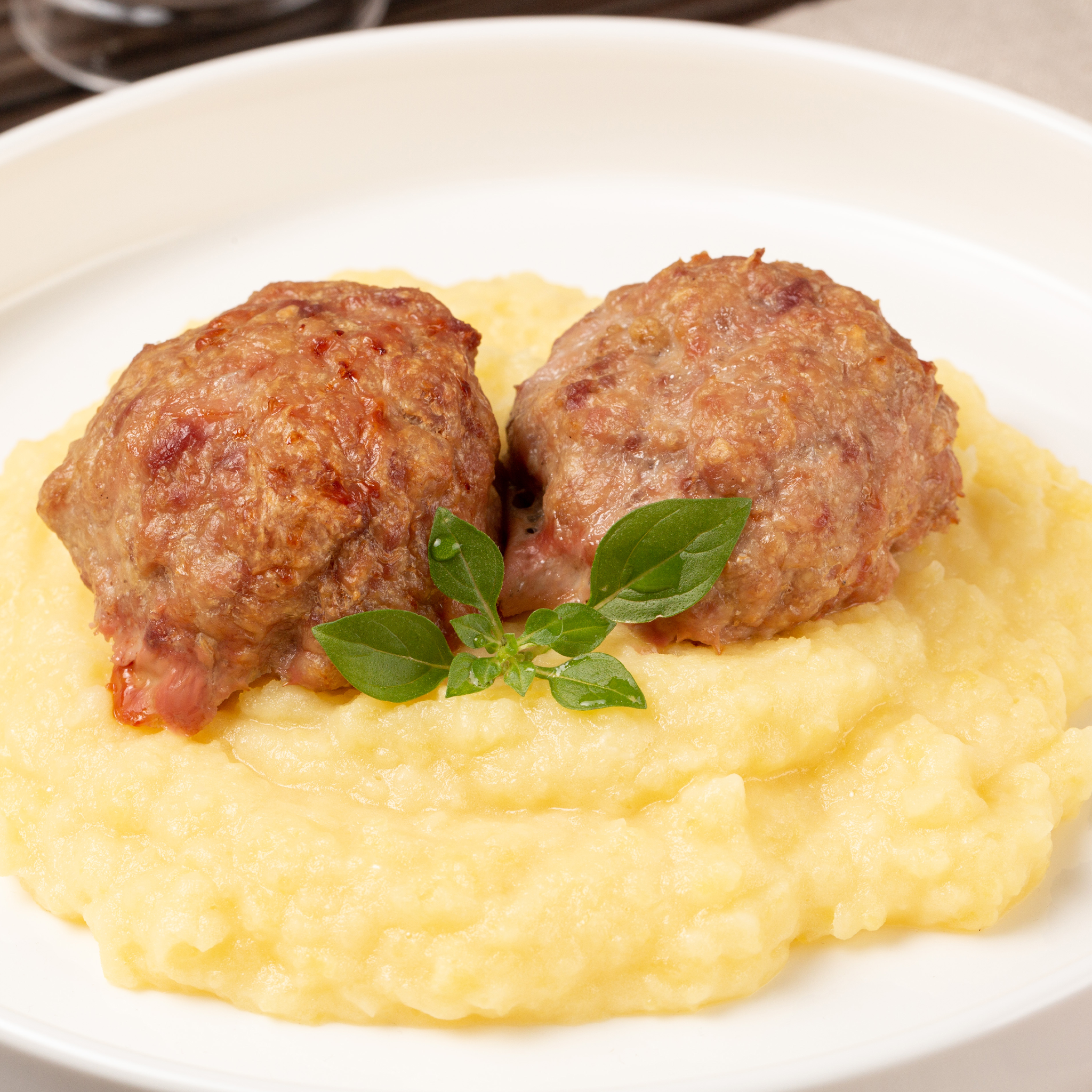 Meatballs and Polenta