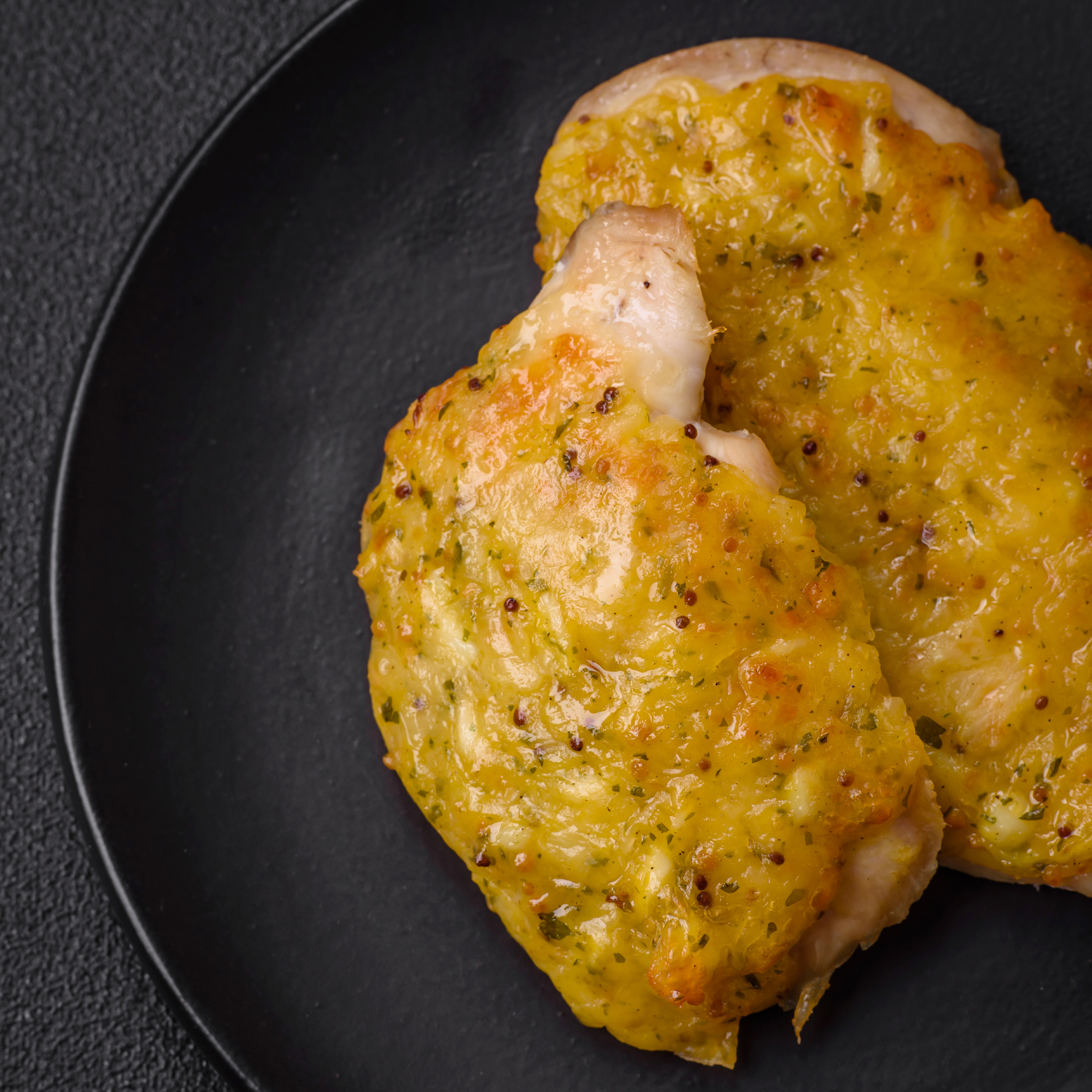 Honey Mustard Glazed Chicken and Mushrooms