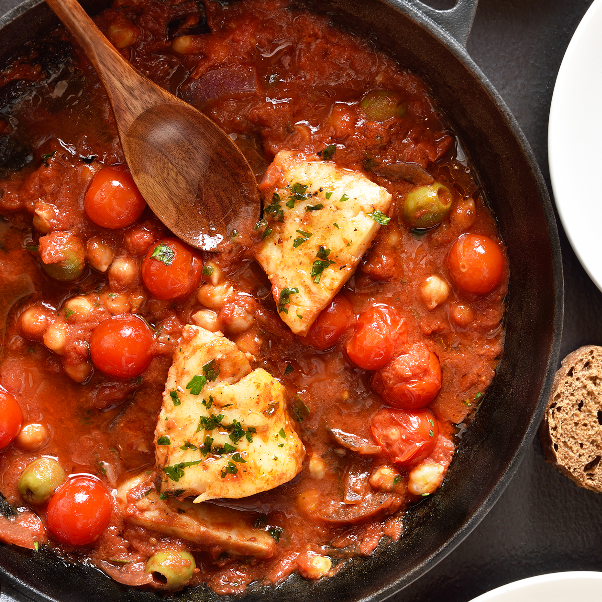 Sicilian Roasted Cod Filets