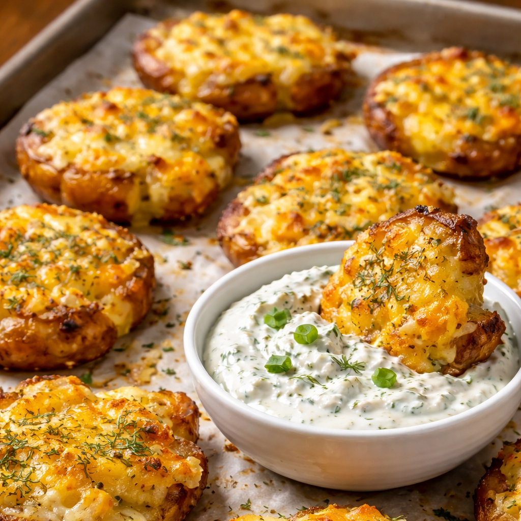 crispy cheesy potatoes bites