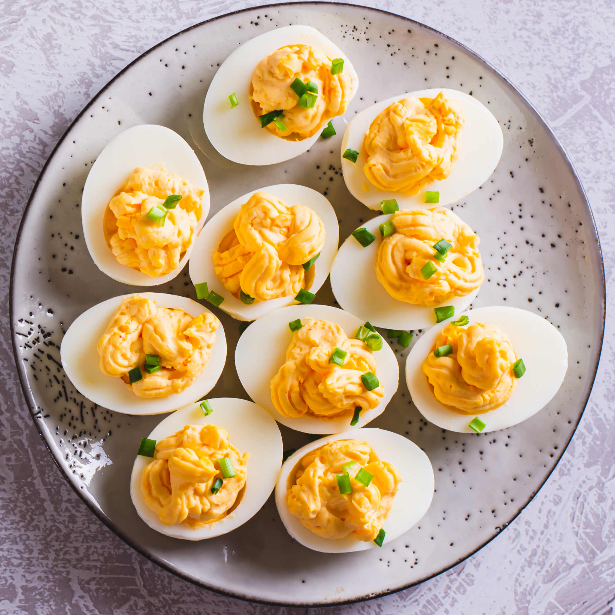 Smoked salmon deviled eggs