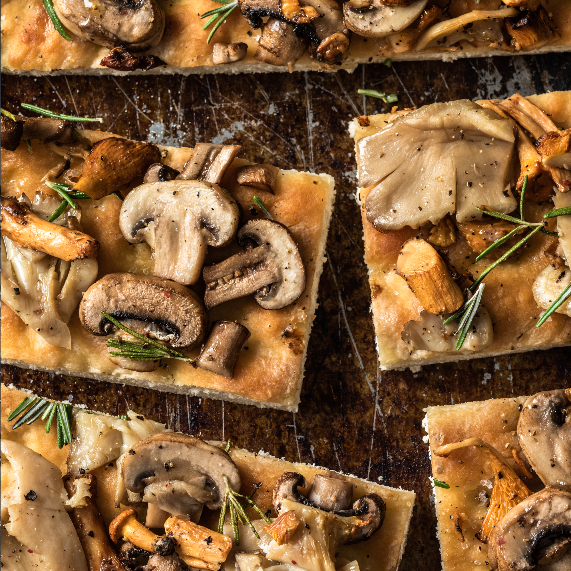 Roasted Wild Mushroom Flatbreads