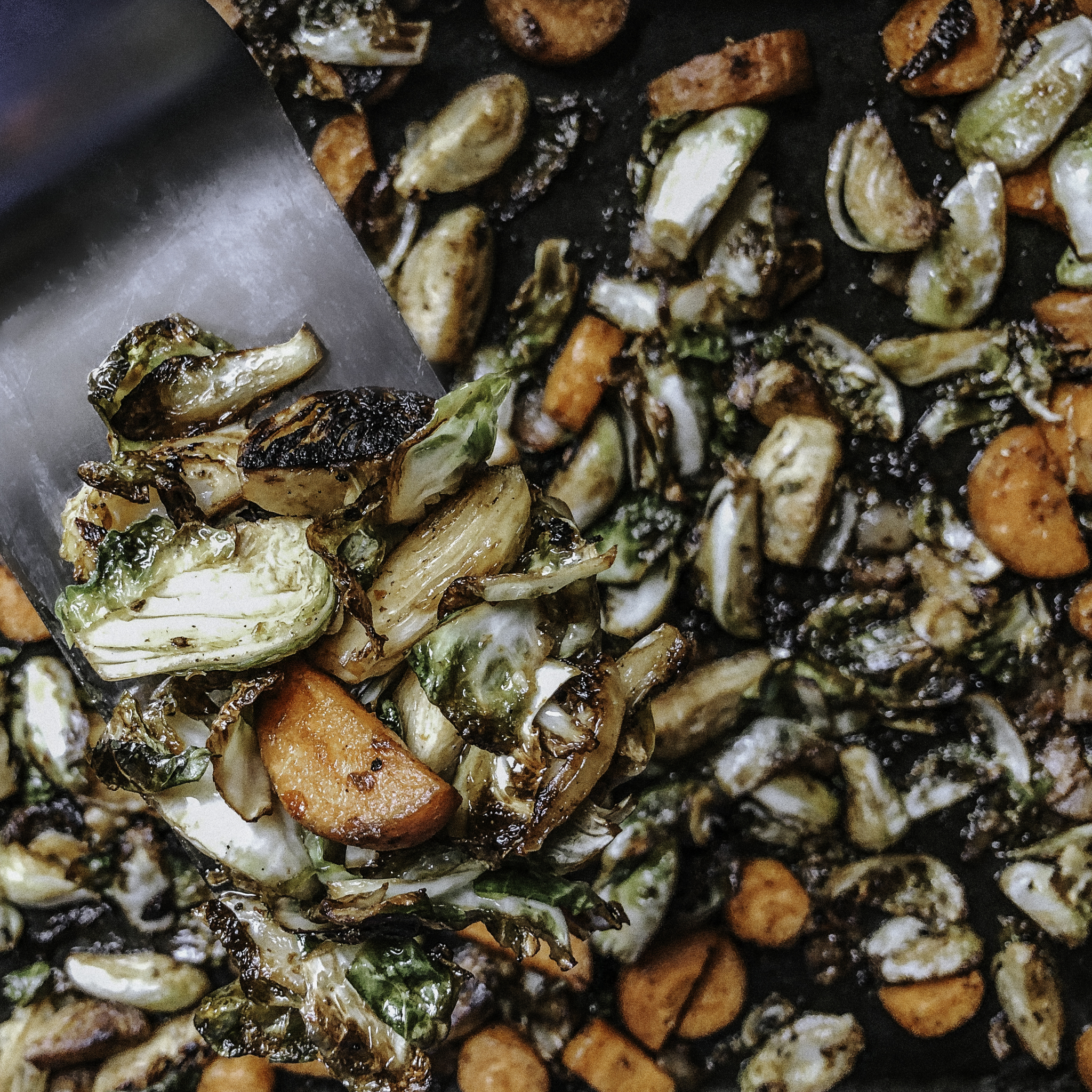 Maple glazed winter vegetables