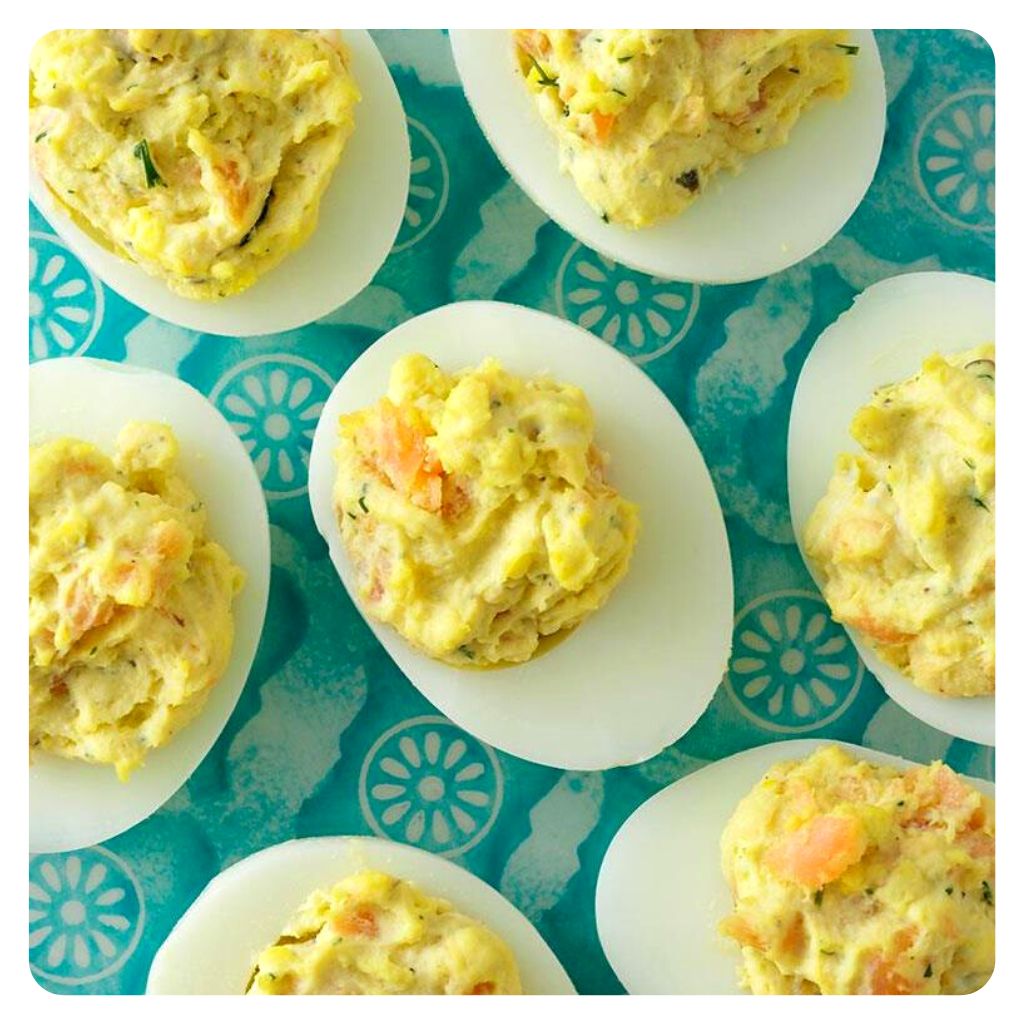 smoked salmon deviled egg
