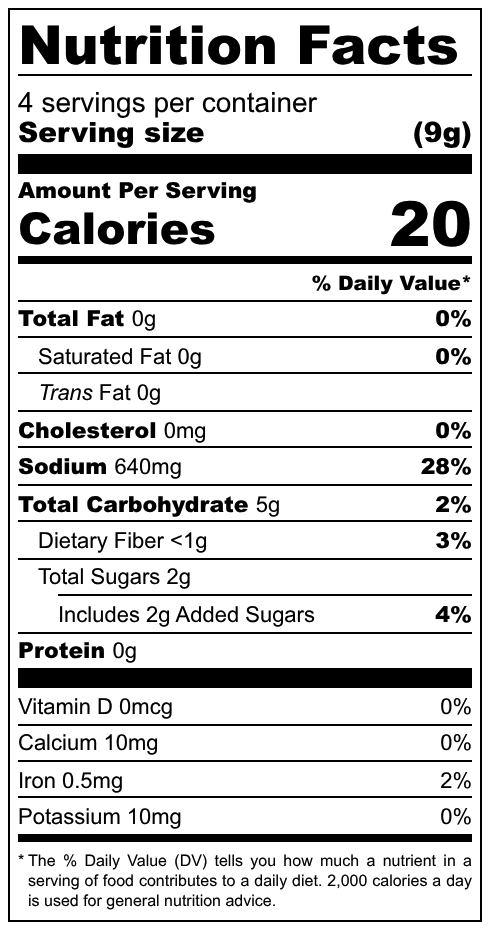 Fajita nutrition facts