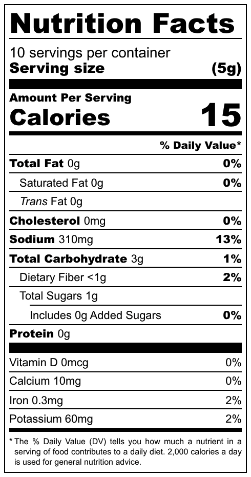 hippy dippy nutrition facts