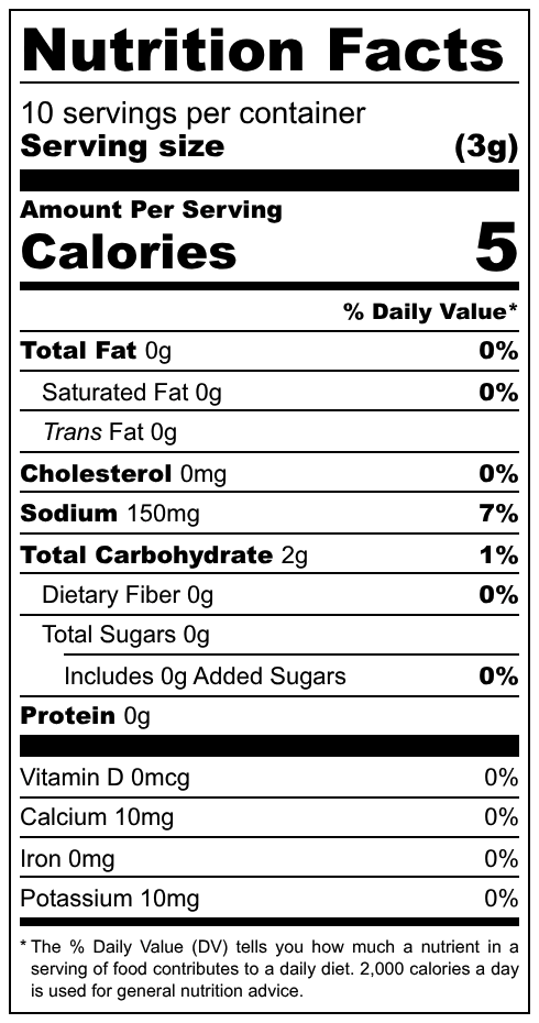 hangry onion nutrition facts