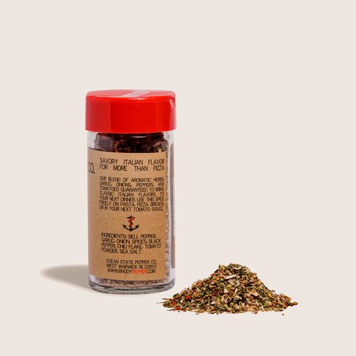 Information panel for pizza seasoning