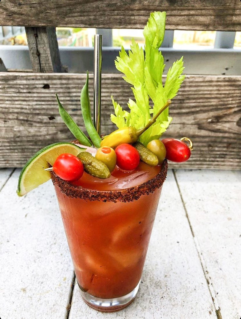 bloody mary with garnish