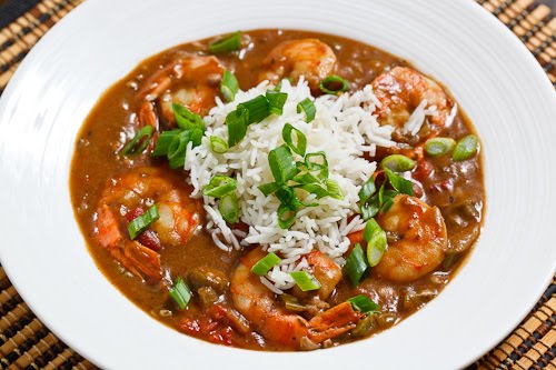 a bowl of seafood gumbo