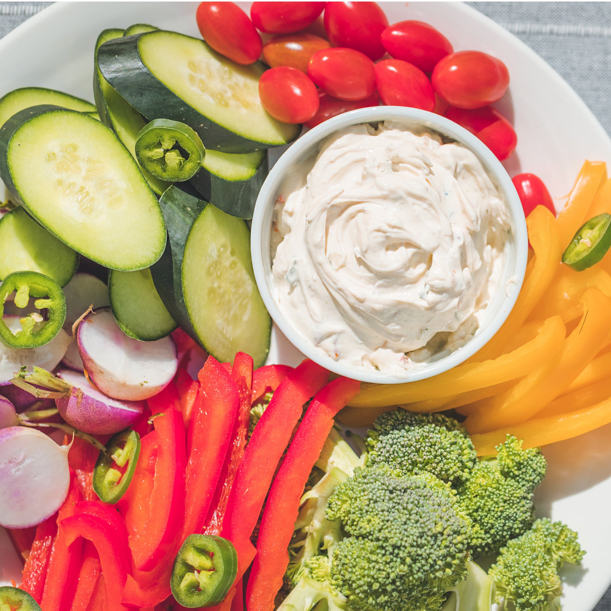 vegetable crudite and dip