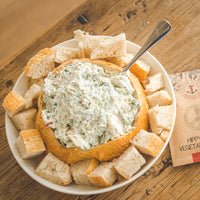 spinach dip in bread bowl