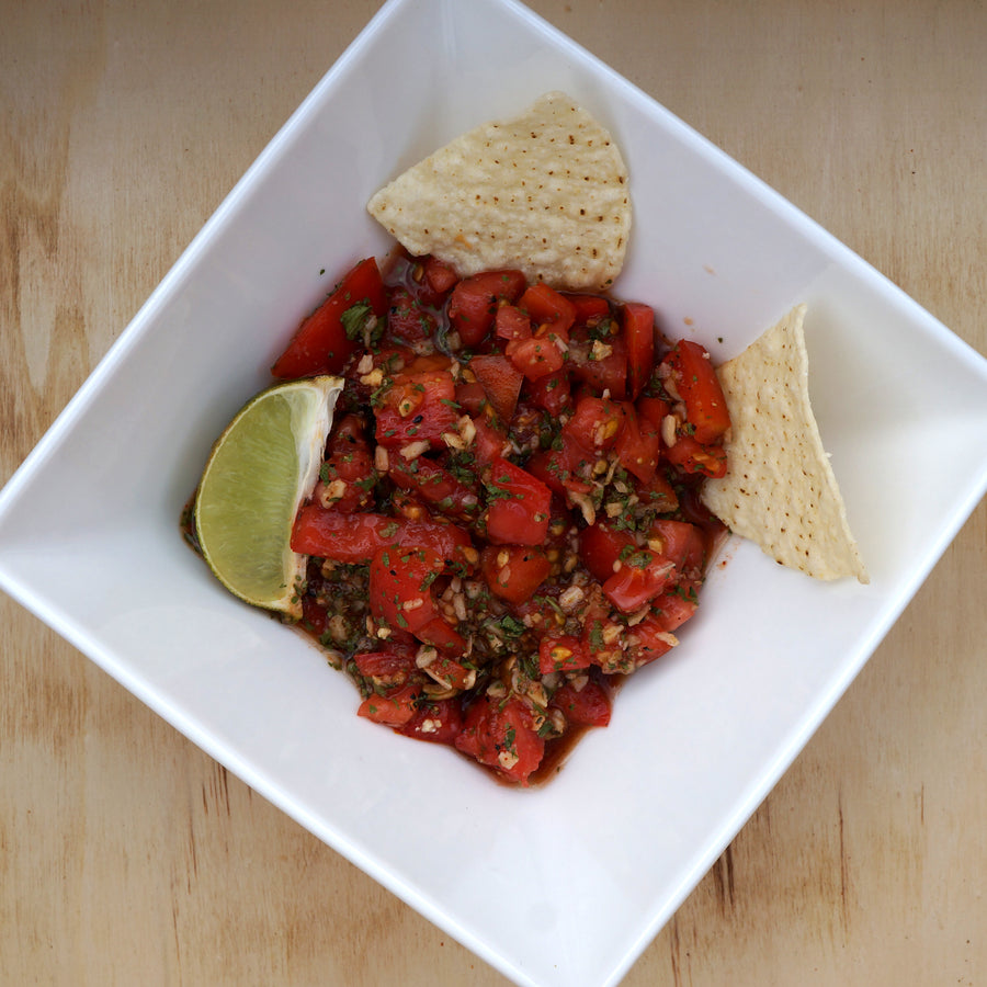 Bowl of salsa and chips
