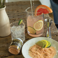chili-infused salt and paloma pitcher